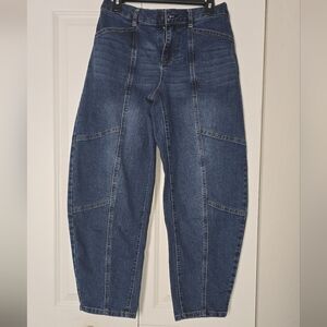 Madden NYC Women's Barrel Blue Jeans